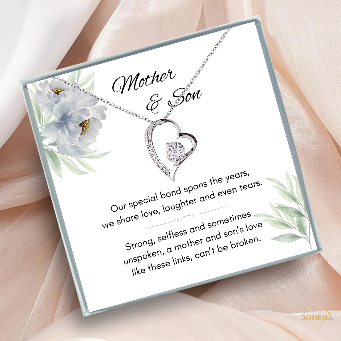 To My Mom from Son- Special Bond- Forever Love Necklace