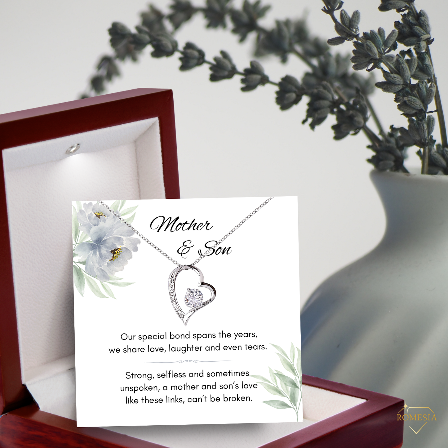 To My Mom from Son- Special Bond- Forever Love Necklace