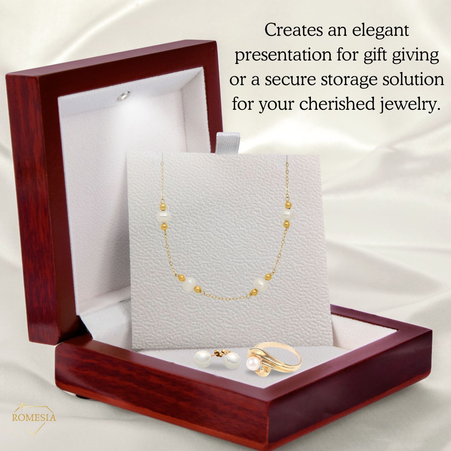 Mahogany Style Gift Box w/LED Light