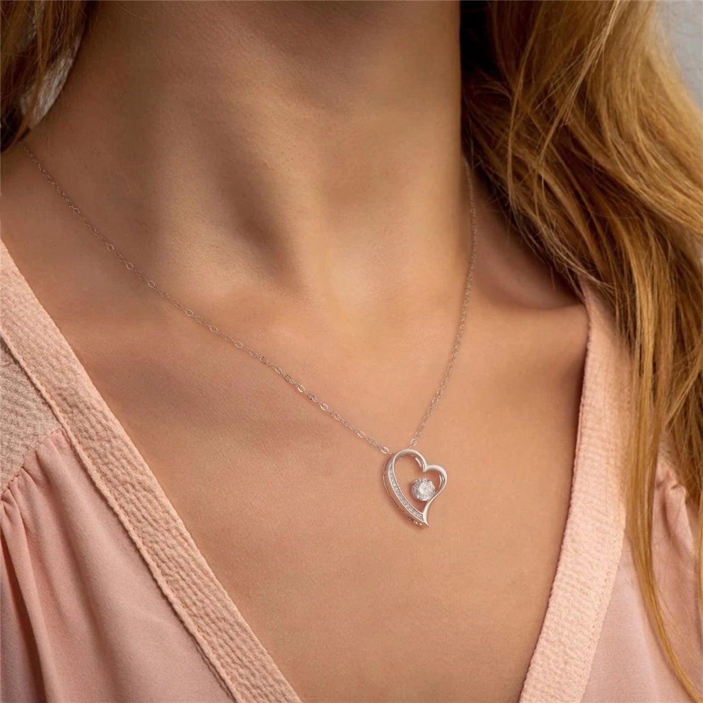 To My Bonus Daughter- Endless Light-Forever Love Heart Pendent