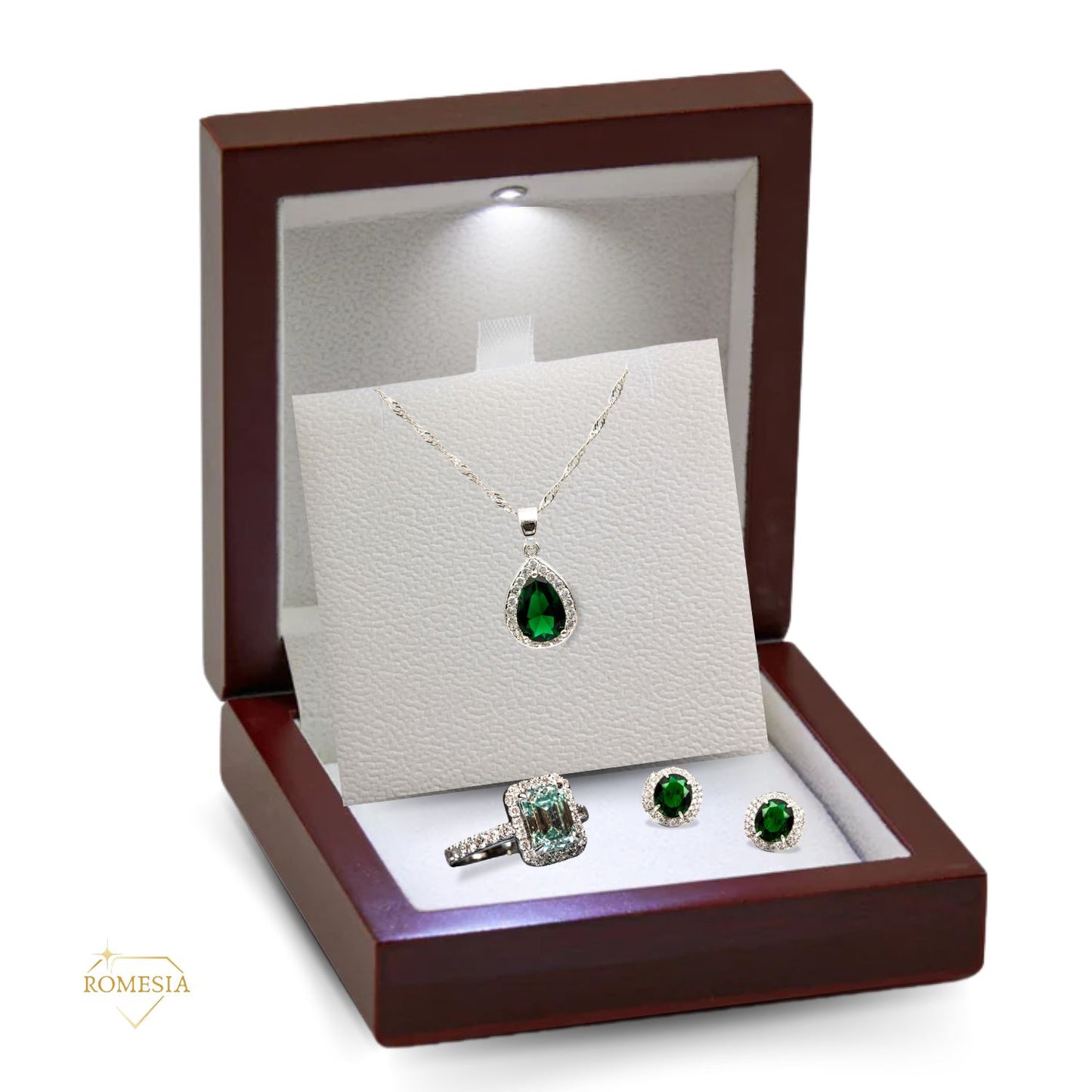 Mahogany Style Gift Box w/LED Light