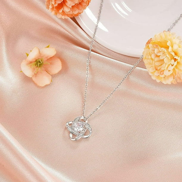 To My Bonus Daughter- Endless Light- Love Knot Necklace