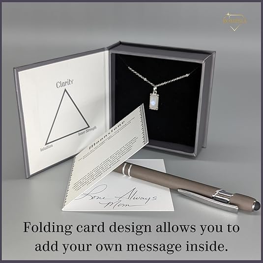 Real Genuine Moonstone - "New Beginnings" Sterling Silver Pendent, with card