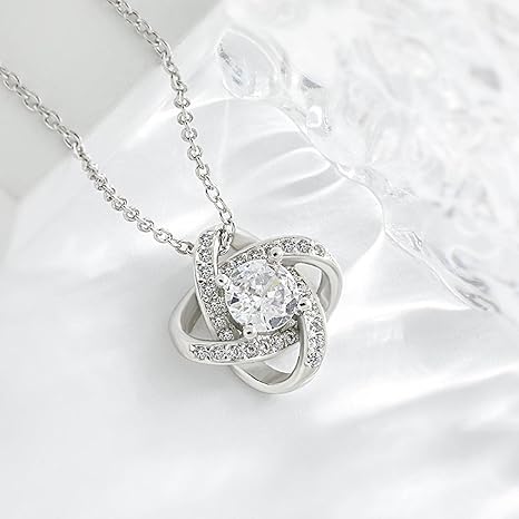 To My Bonus Daughter- Endless Light- Love Knot Necklace