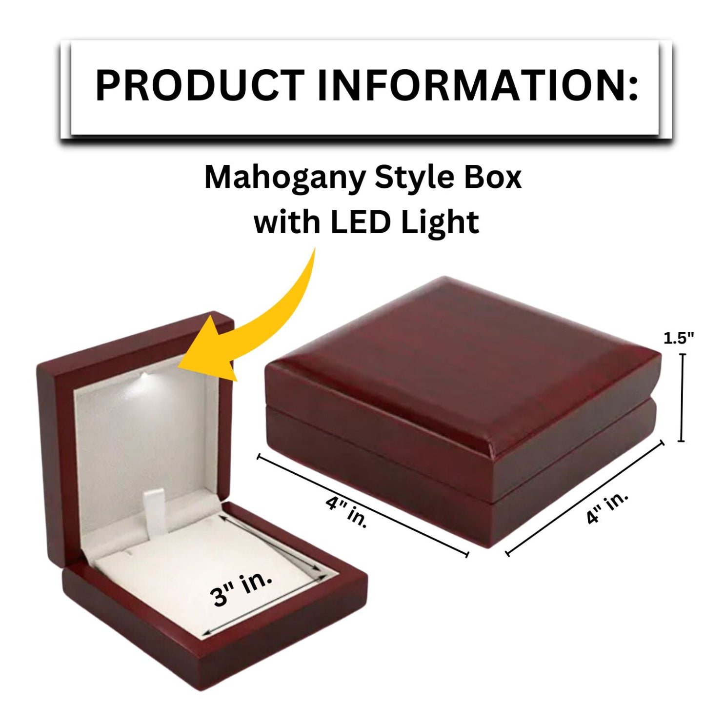 Mahogany Style Gift Box with LED light