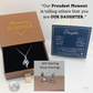 Our Daughter- Proudest Moment - 925 Sterling Silver Adoring Love Necklace with Earrings