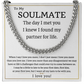 To My Soulmate-Partner for life- Womens Cuban Chain Necklace