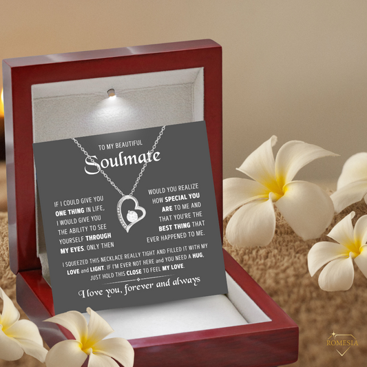 Soulmate- I squeezed this tight-Forever Love Necklace