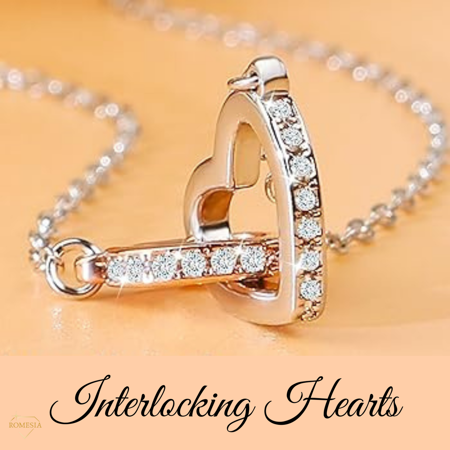 To My Bonus Daughter- Endless Light- Interlocking Hearts Pendent