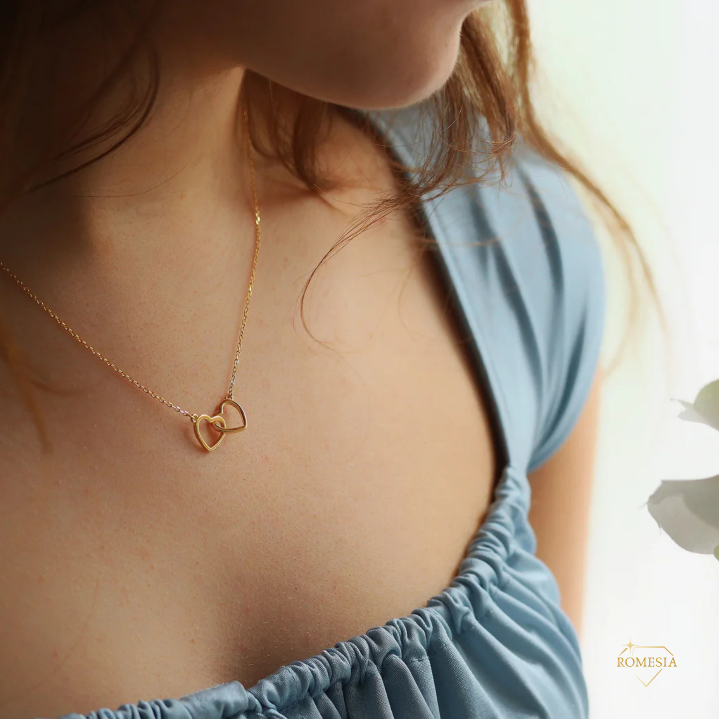 To My Bonus Daughter-Family Love- Interlocking Hearts Pendent