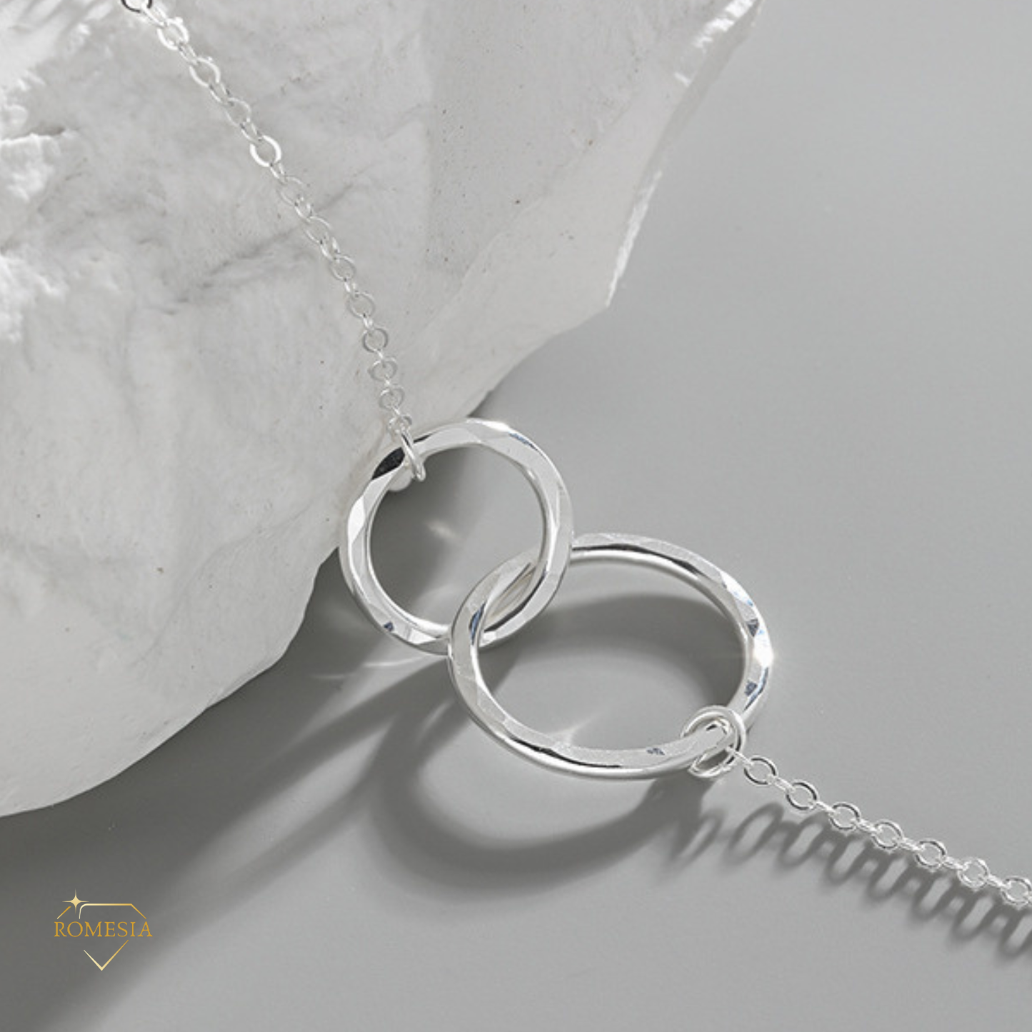 To My Daughter- Endless Light- Sterling Silver Double Ring Pendent