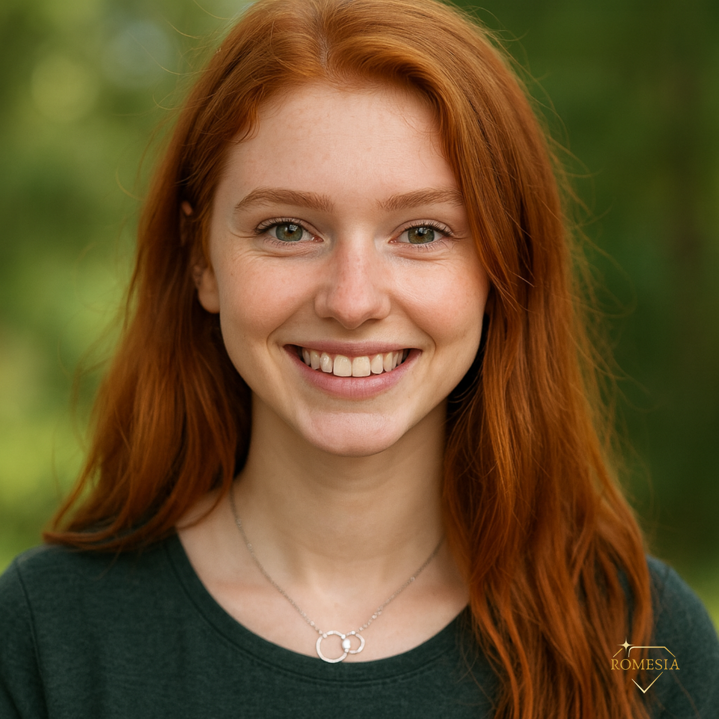 To My Granddaughter- Endless Light-Sterling Silver Double Ring Pendent