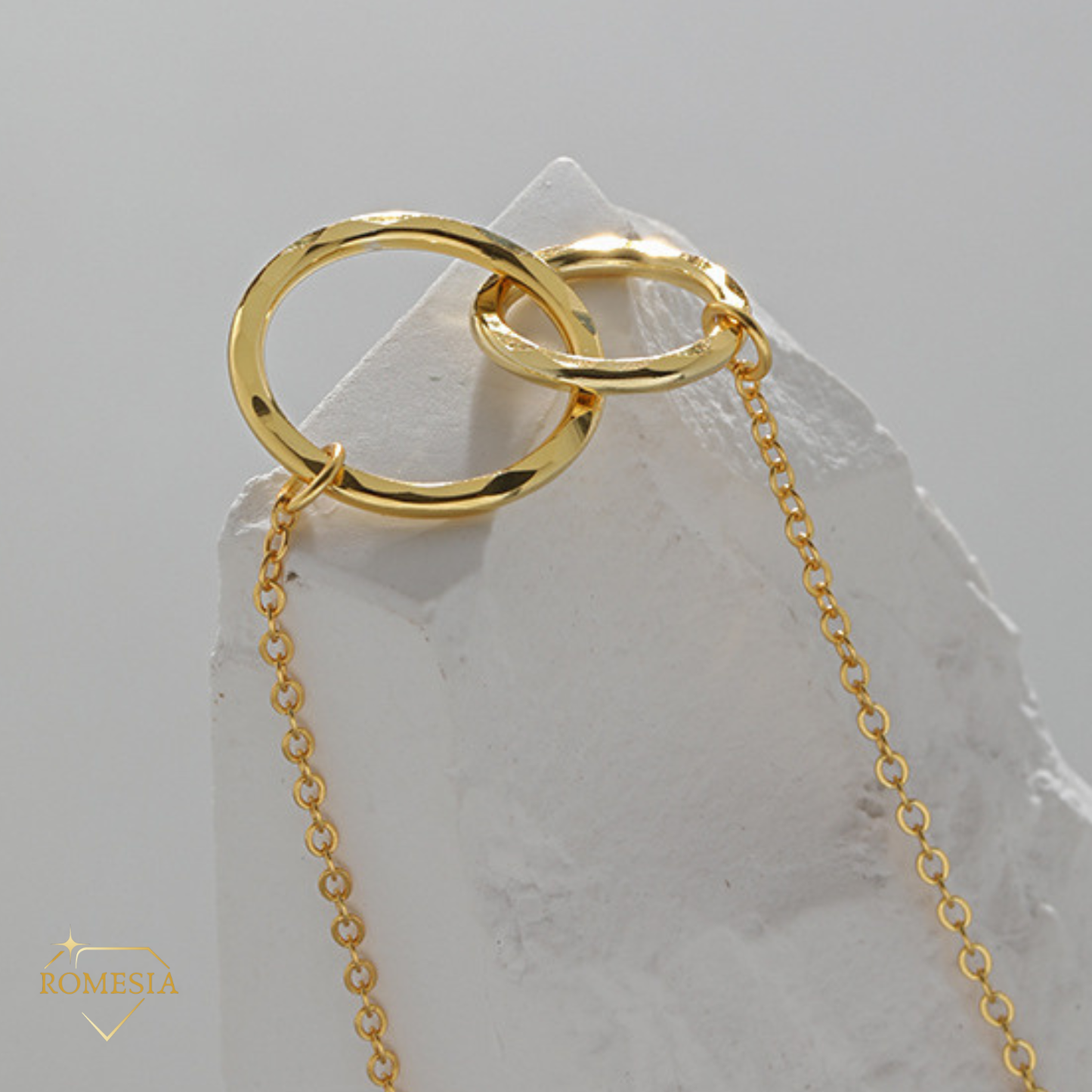 To My Granddaughter- Endless Light-Sterling Silver Double Ring Pendent