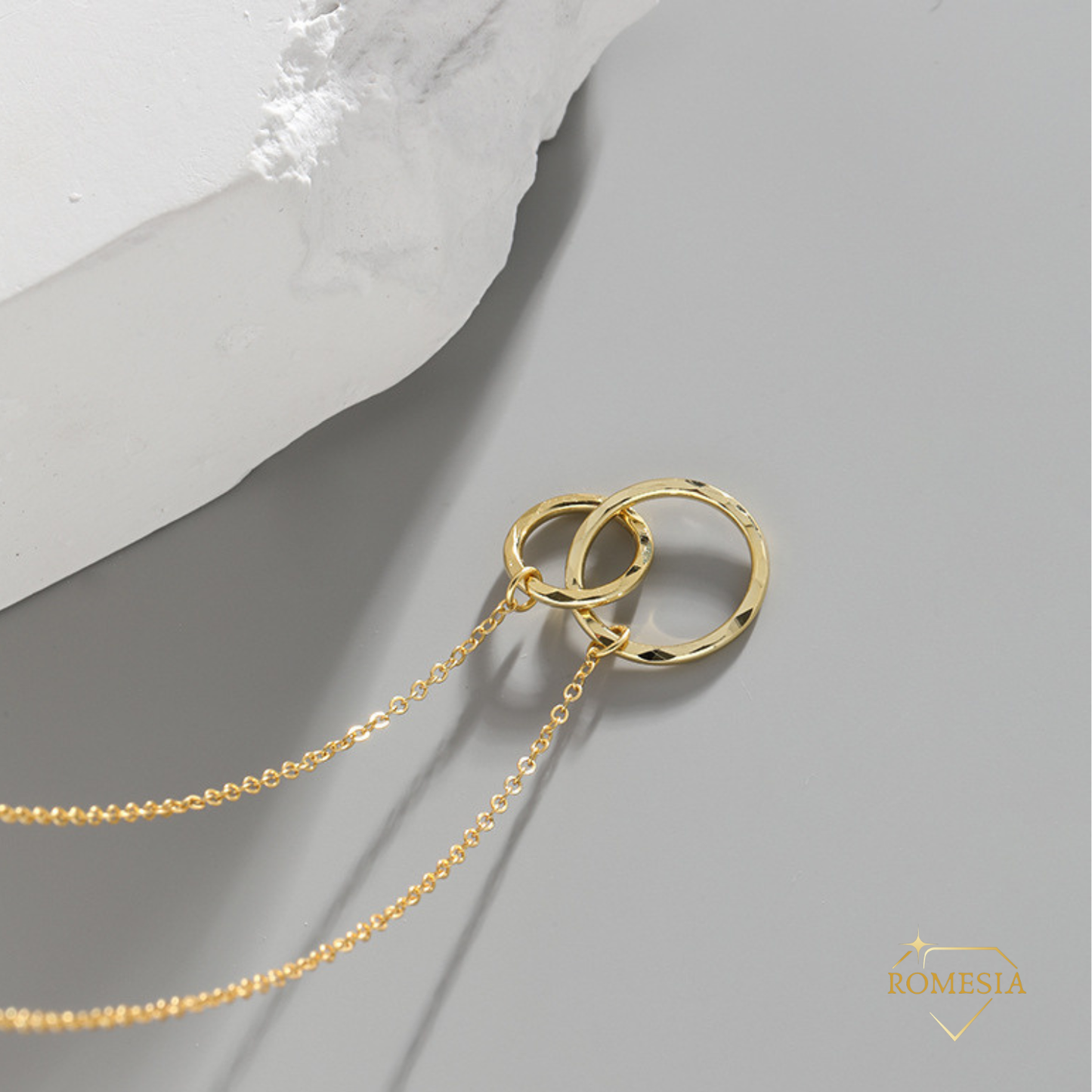 To My Daughter- Endless Light- Sterling Silver Double Ring Pendent