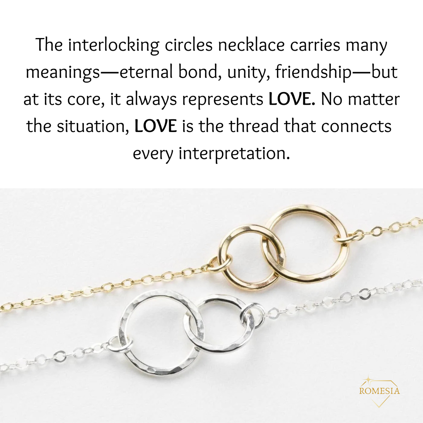 To My Granddaughter- Endless Light-Sterling Silver Double Ring Pendent