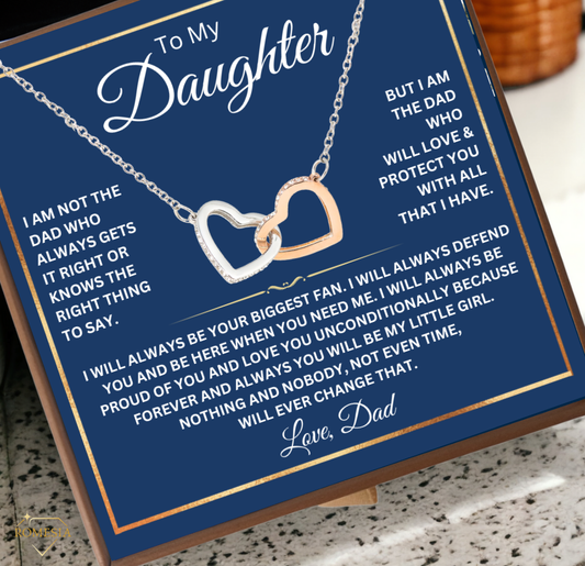 To My Daughter- Biggest Fan Interlocking Hearts