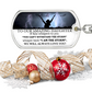 To Our Amazing Daughter- Graphic  Dog Tag  Swivel Keychain