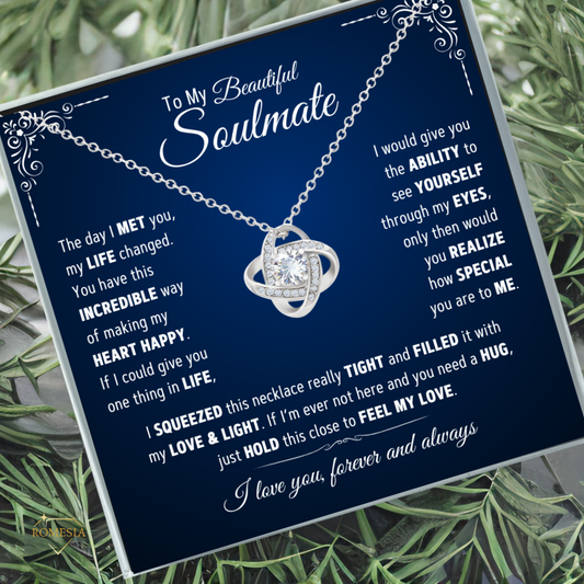 To My Beautiful Soulmate-Best Thing- Love Knot Necklace