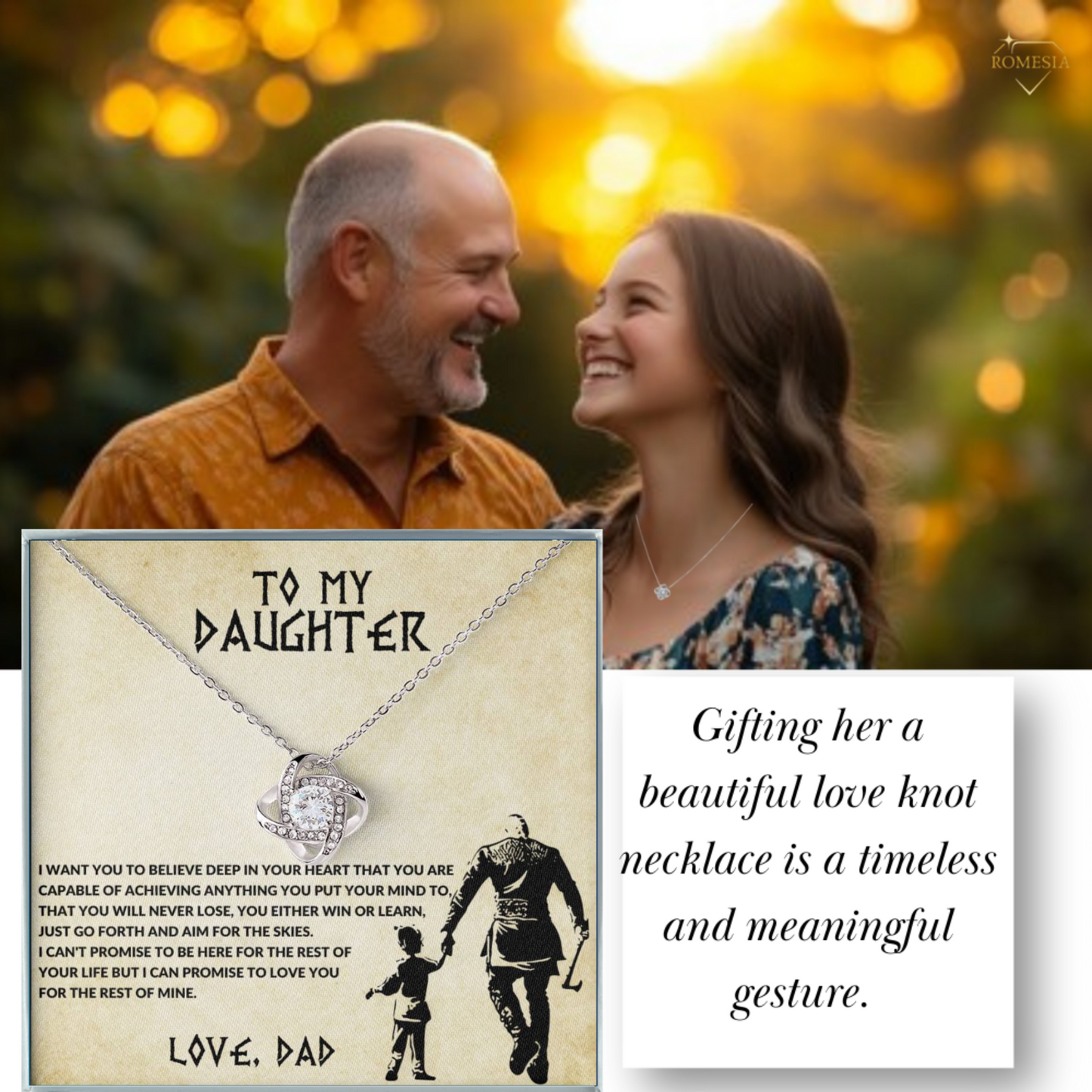 To My Daughter-Viking- Love Knot Necklace