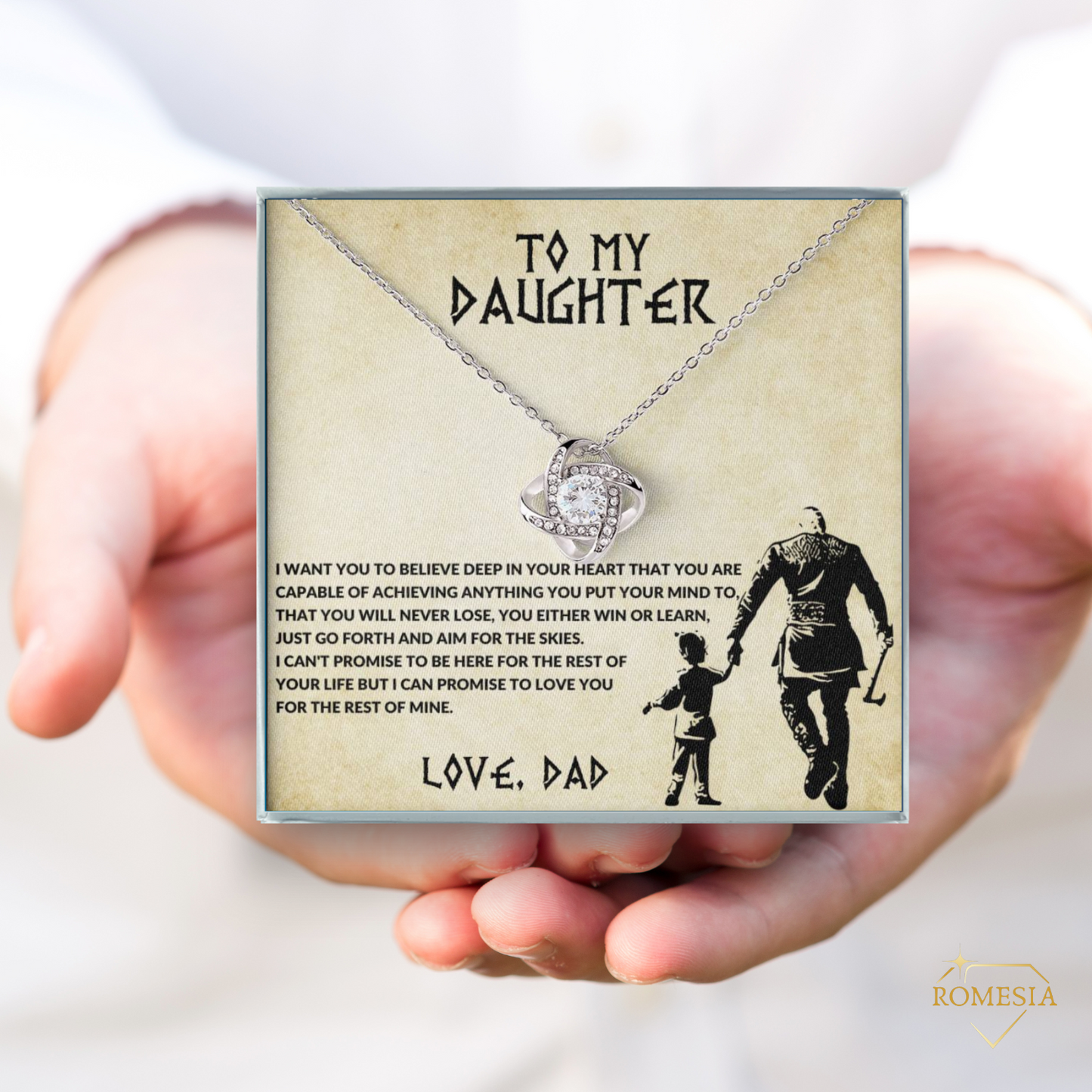 To My Daughter-Viking- Love Knot Necklace