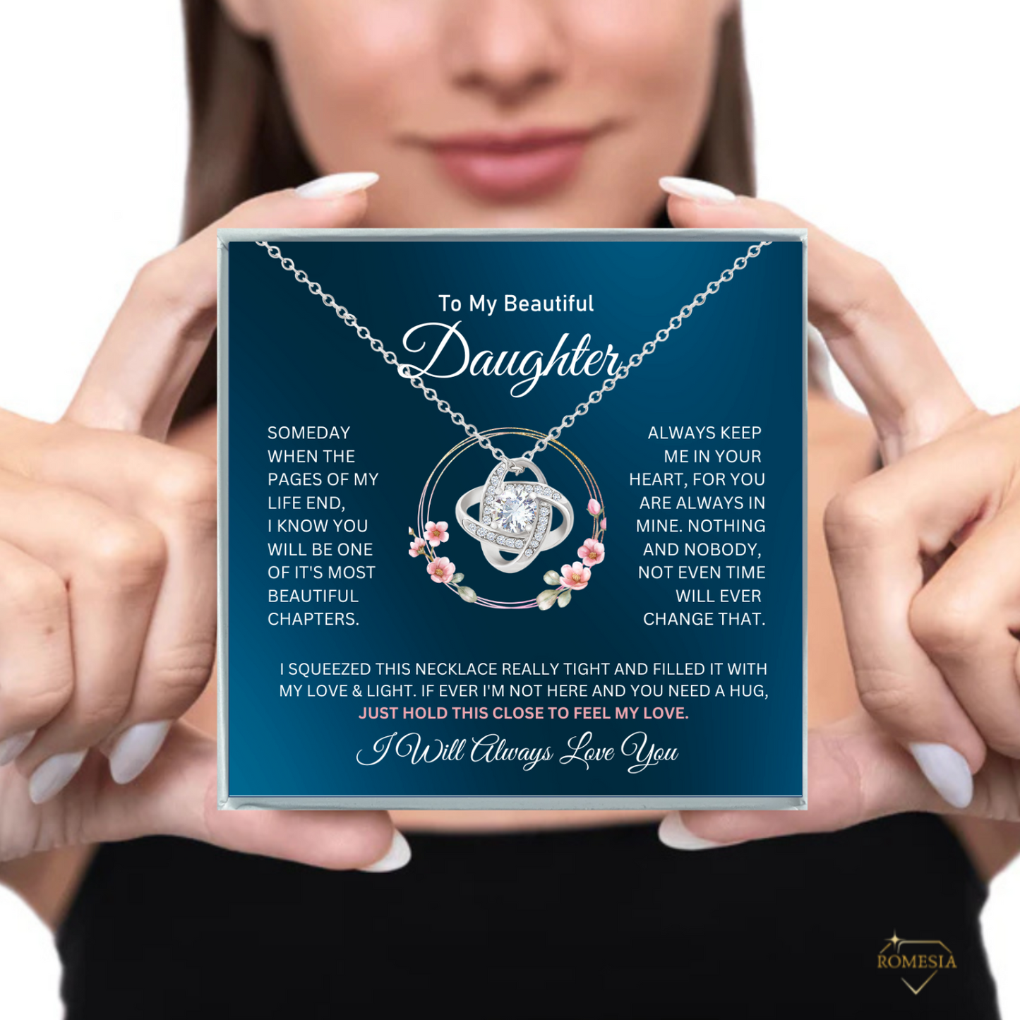 To My Beautiful Daughter-Beautiful Chapter-Love Knot Necklace