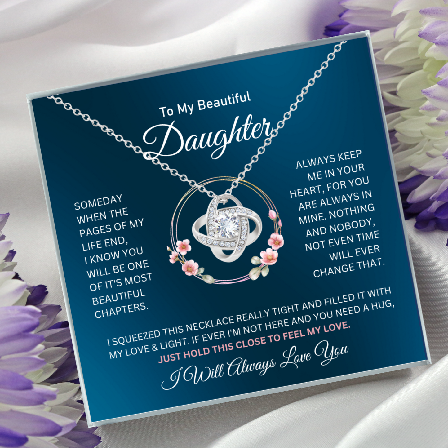 To My Beautiful Daughter-Beautiful Chapter-Love Knot Necklace