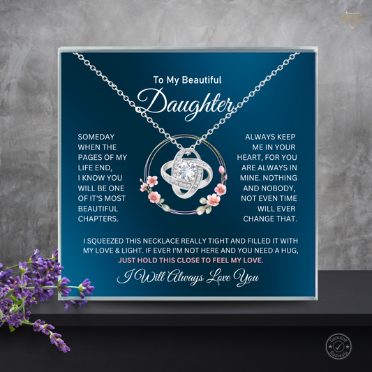 To My Beautiful Daughter-Beautiful Chapter-Love Knot Necklace