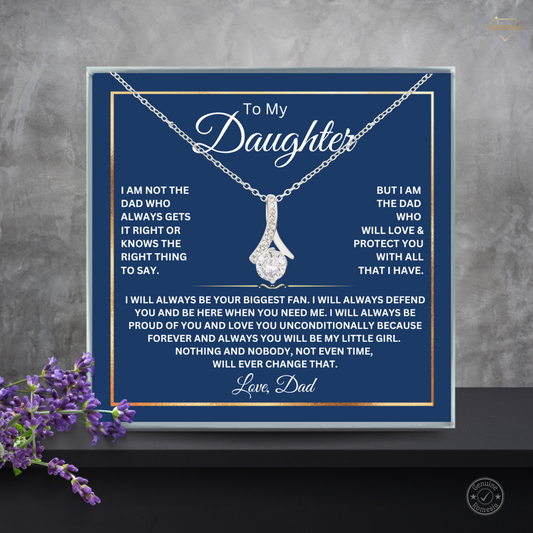 To My Daughter-Fan Ribbon-Alluring Beauty Necklace
