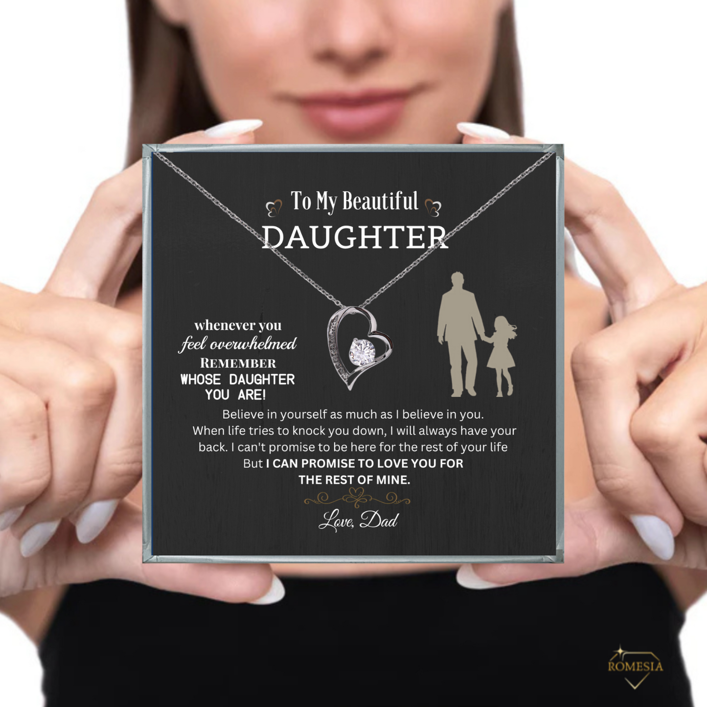 Daughter from Dad-Remember-Forever Love Necklace