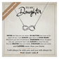 To My Daughter- Loved More- .925 Sterling Silver Endless Love Infinity Necklace