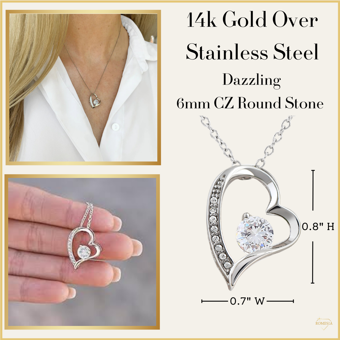 Daughter from Dad Forever Love Heart Pedent-Crown