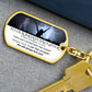 [Personalize] To Our Badass Daughter Graphic Dog Tag Swivel Keychain