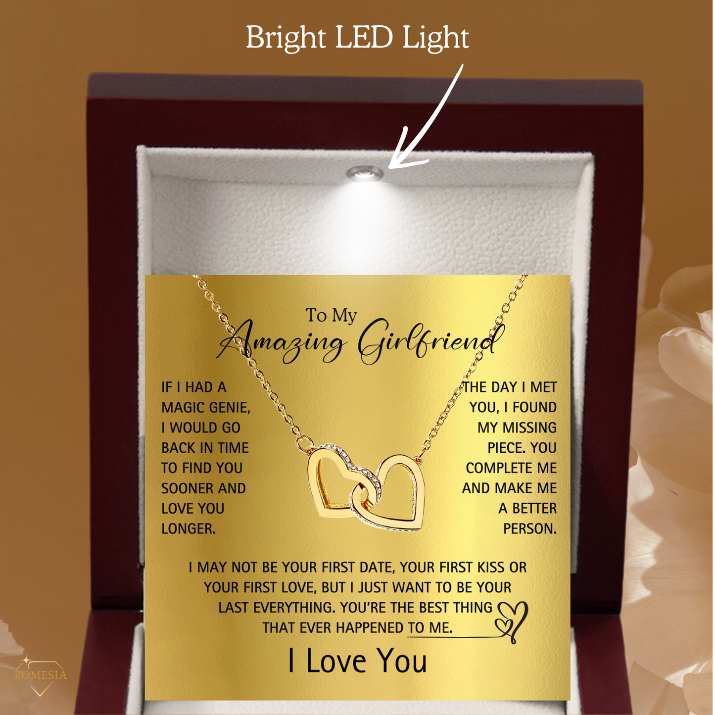 To My Amazing Girlfriend-Missing Piece-Forever Love Promise Necklace