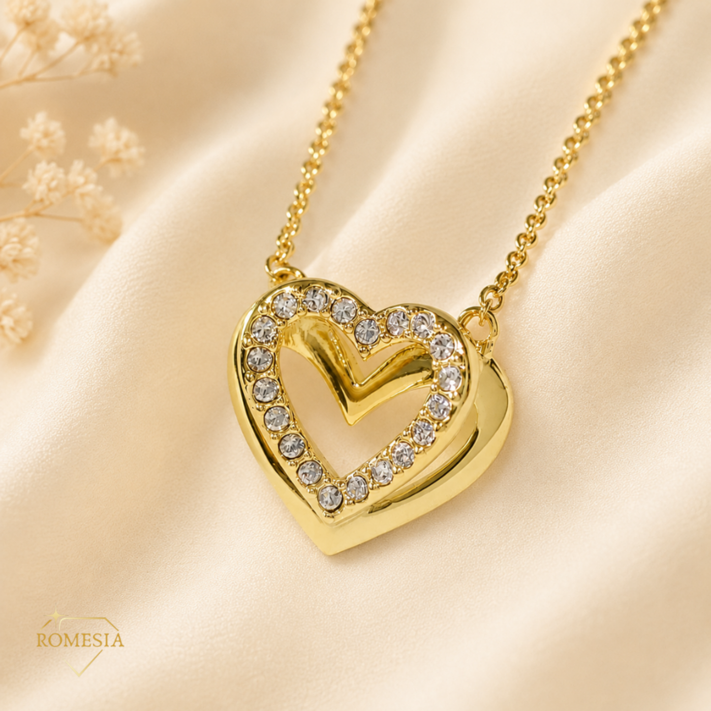 Amazing Girlfriend Promise Necklace- Passionate Hearts Pendent