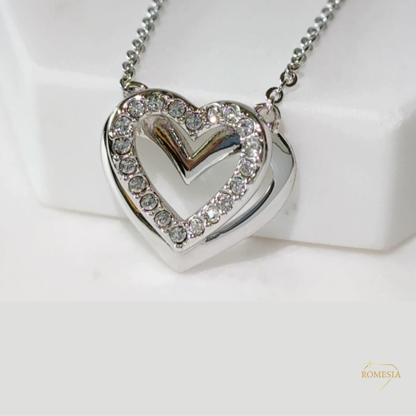 Amazing Girlfriend Promise Necklace- Passionate Hearts Pendent