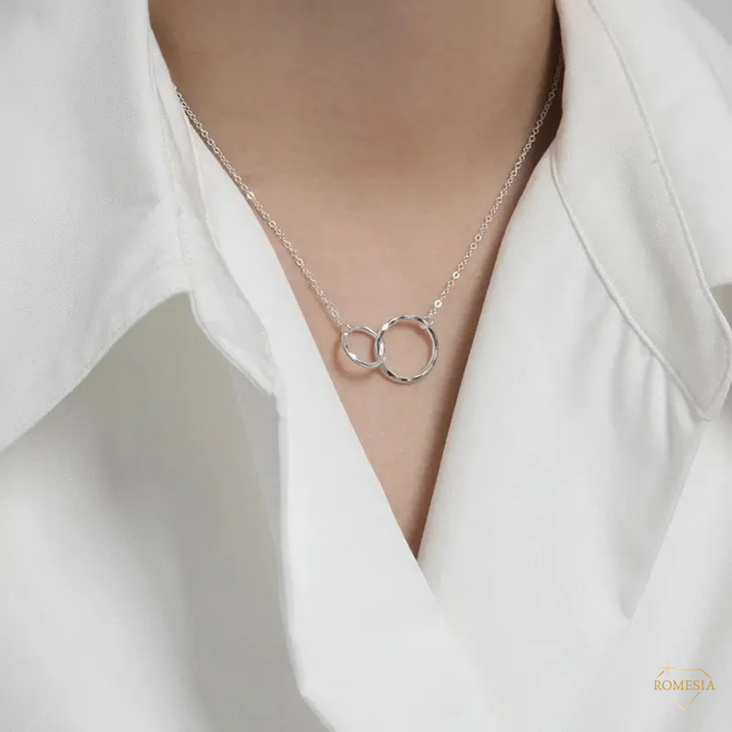 To My Granddaughter-My Sunshine-Sterling Silver Double Ring Pendent