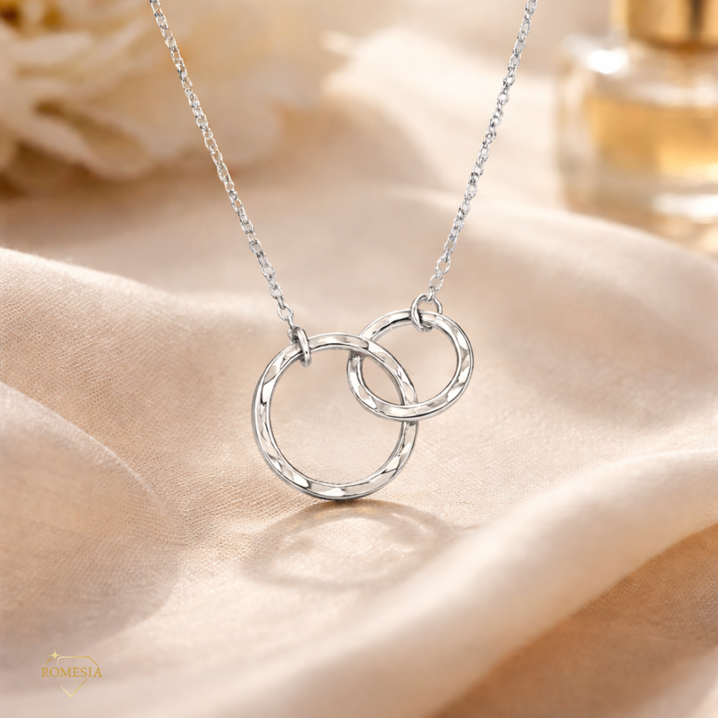 To My Granddaughter-My Sunshine-Sterling Silver Double Ring Pendent