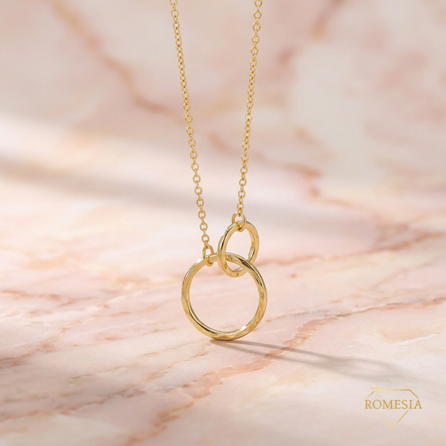 To My Granddaughter-My Sunshine-Sterling Silver Double Ring Pendent