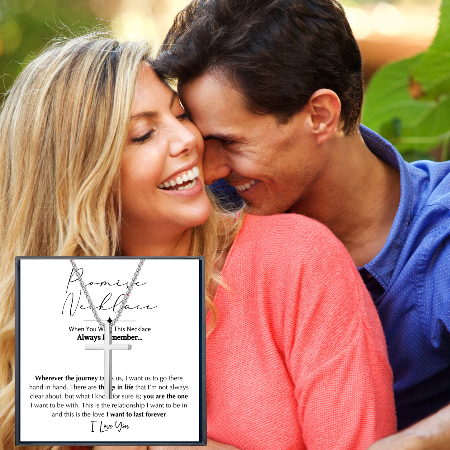 Stainless Steel Promise Cross Pendent for Him