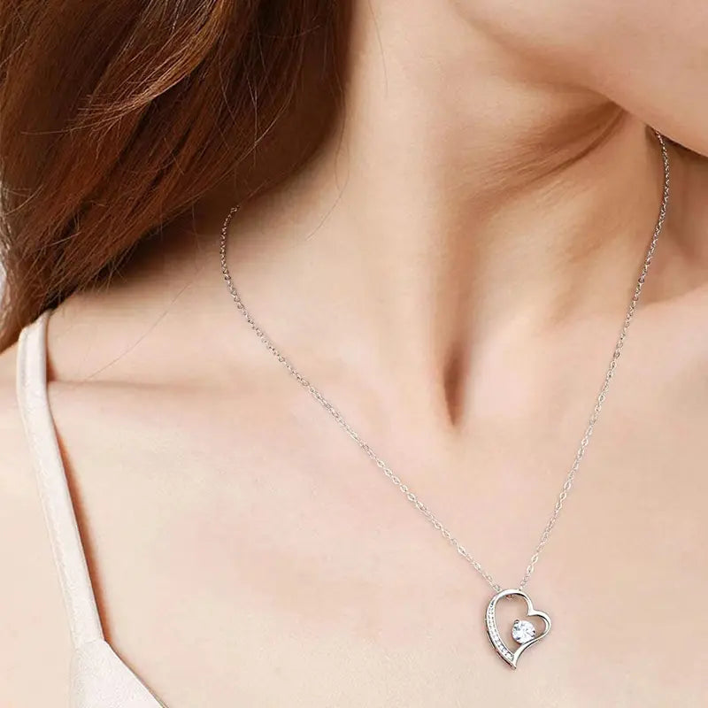 To My Bonus Daughter- Endless Light-Forever Love Heart Pendent