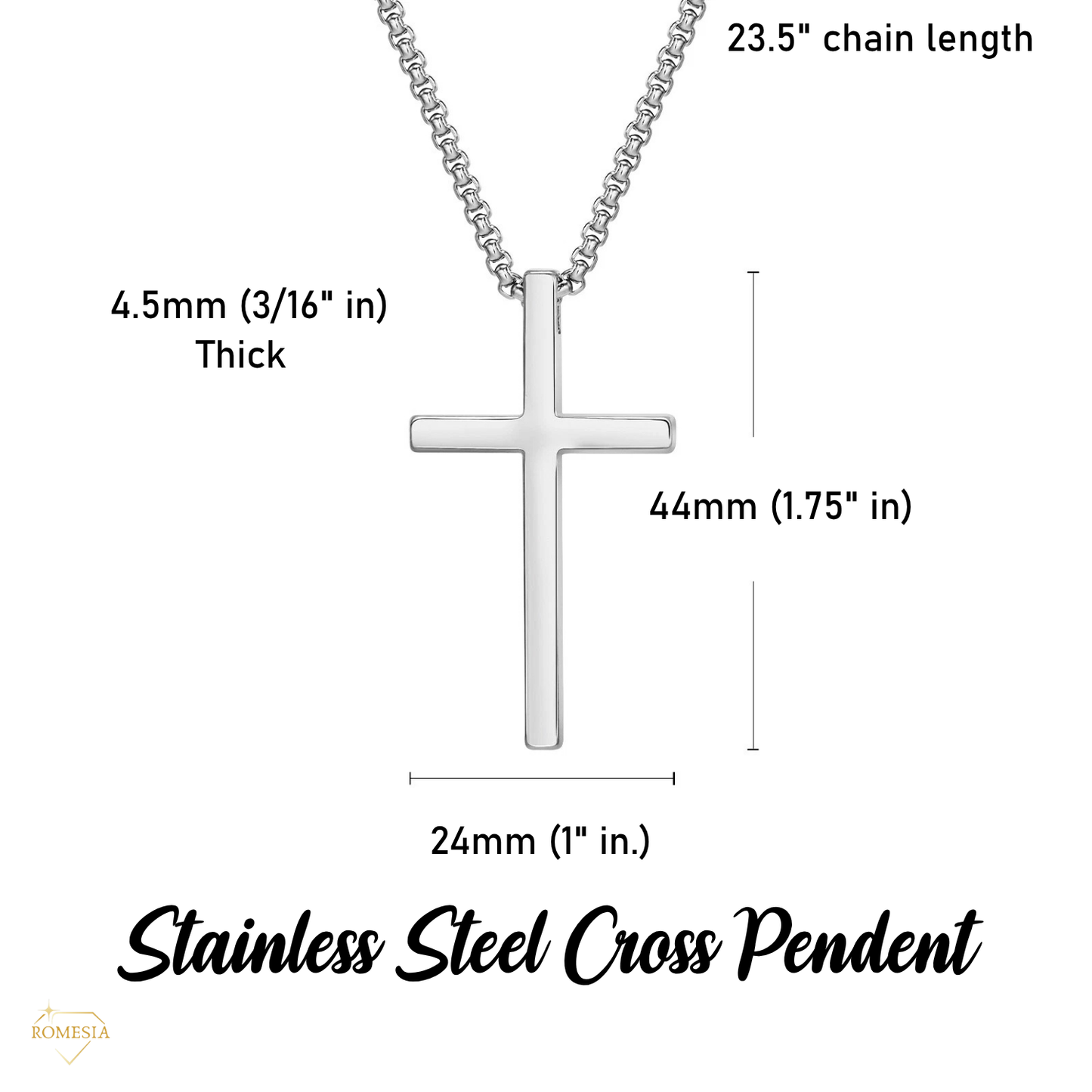 To My Man-Stainless Steel Cross Pendent for Him