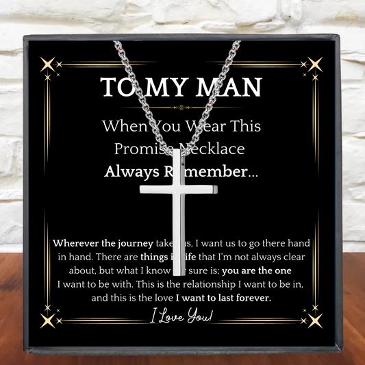 To My Man-Stainless Steel Cross Pendent for Him