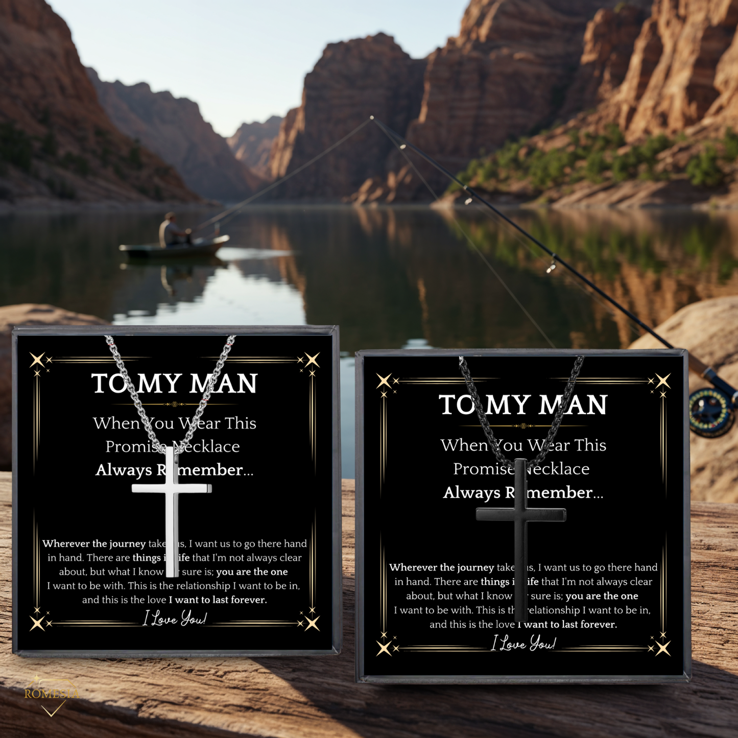 To My Man-Stainless Steel Cross Pendent for Him