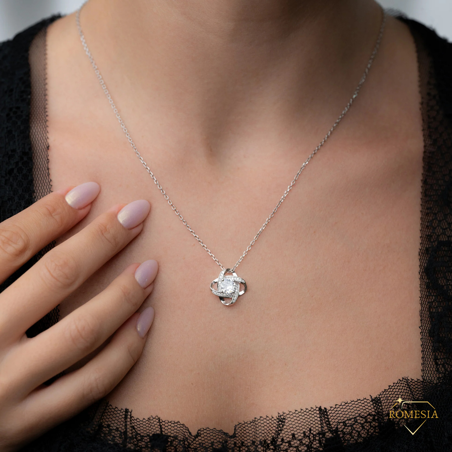 To My Bonus Daughter- Endless Light- Love Knot Necklace