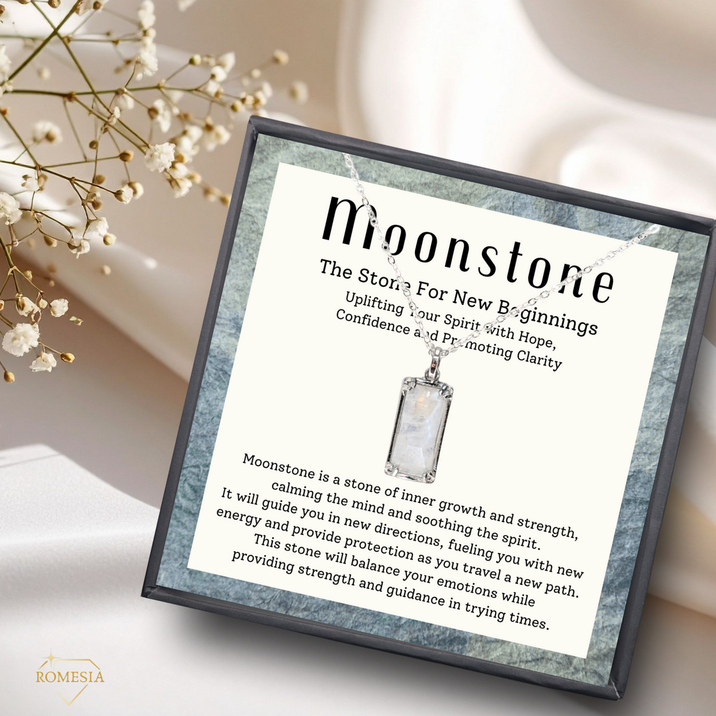 Real Genuine Moonstone - "Inner Growth" Sterling Silver Pendent