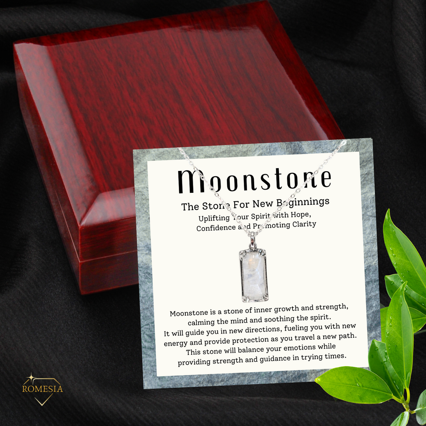 Real Genuine Moonstone - "Inner Growth" Sterling Silver Pendent