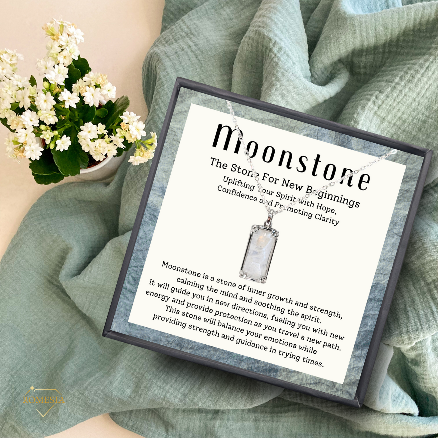 Real Genuine Moonstone - "Inner Growth" Sterling Silver Pendent