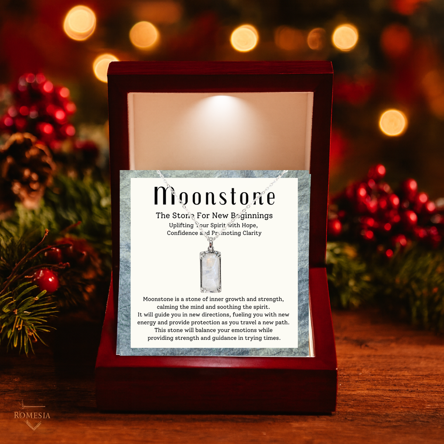 Real Genuine Moonstone - "Inner Growth" Sterling Silver Pendent