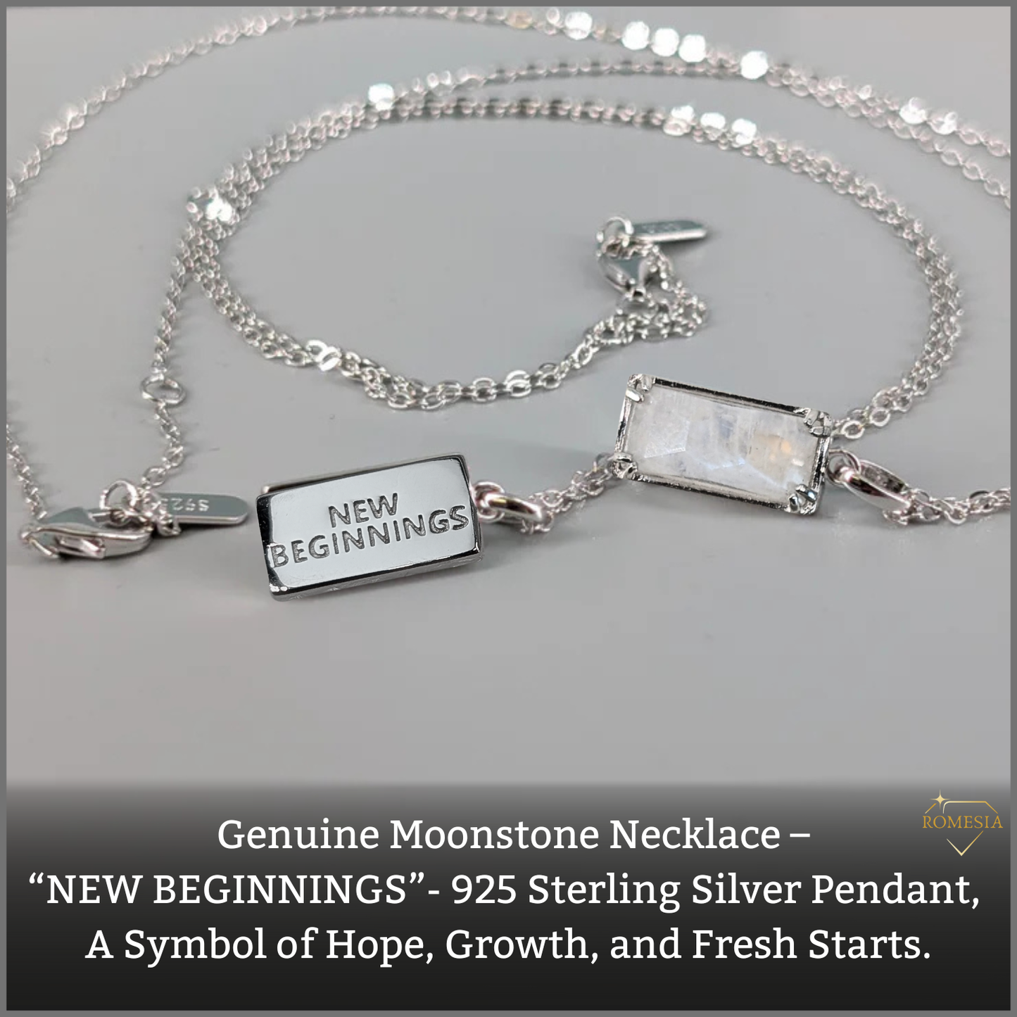 Real Genuine Moonstone - "Inner Growth" Sterling Silver Pendent