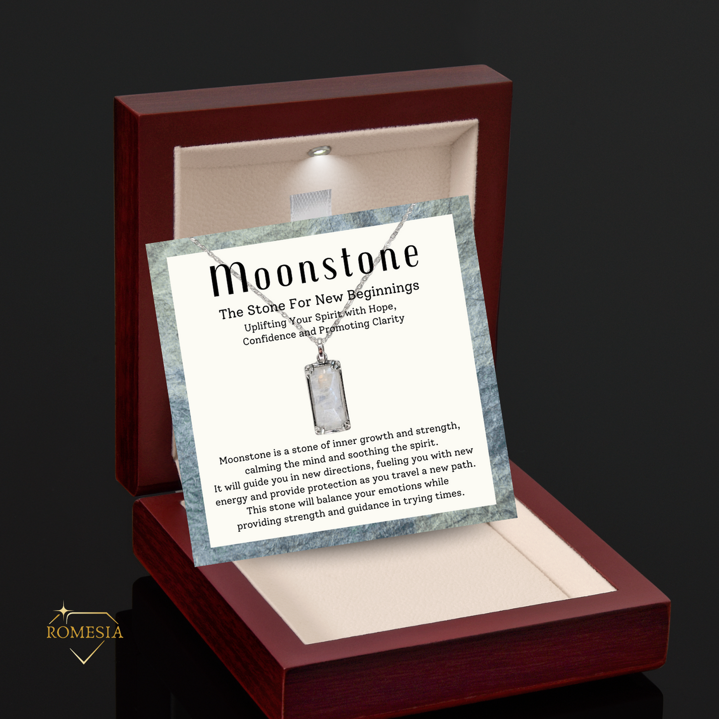 Real Genuine Moonstone - "Inner Growth" Sterling Silver Pendent